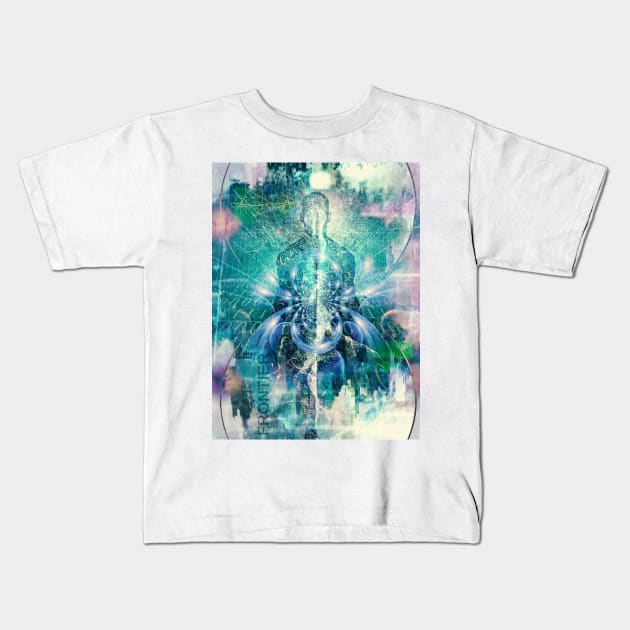 Soul or aura and binary code Kids T-Shirt by rolffimages